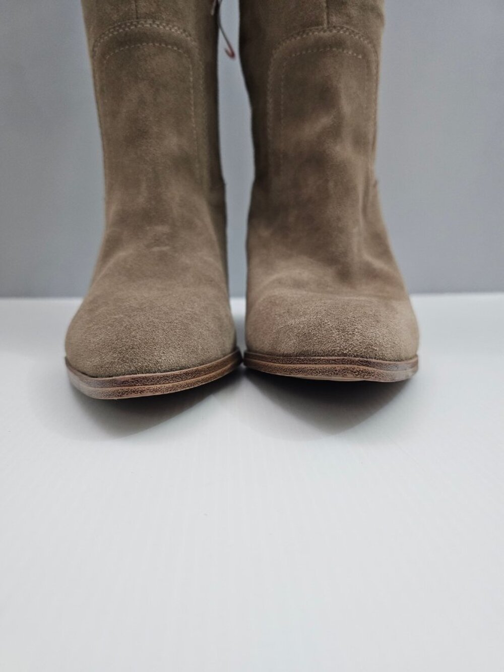 Blondo Windie Waterproof Over The Knee Boots Womens 9 Taupe Suede Block Heel - Picture 8 of 15